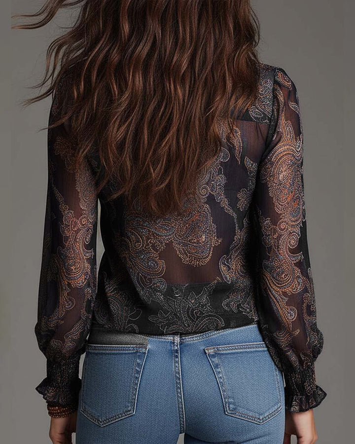 Demi | Zip Ruffled Retro Camicetta