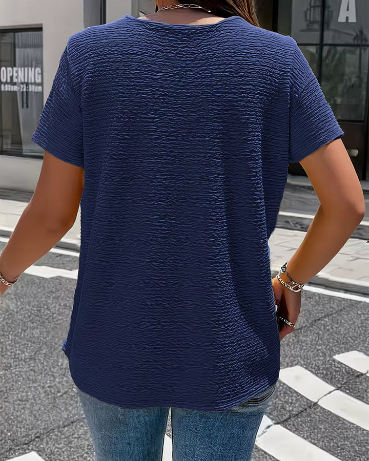 Barbara | T-shirt con Colletto e Bottoni