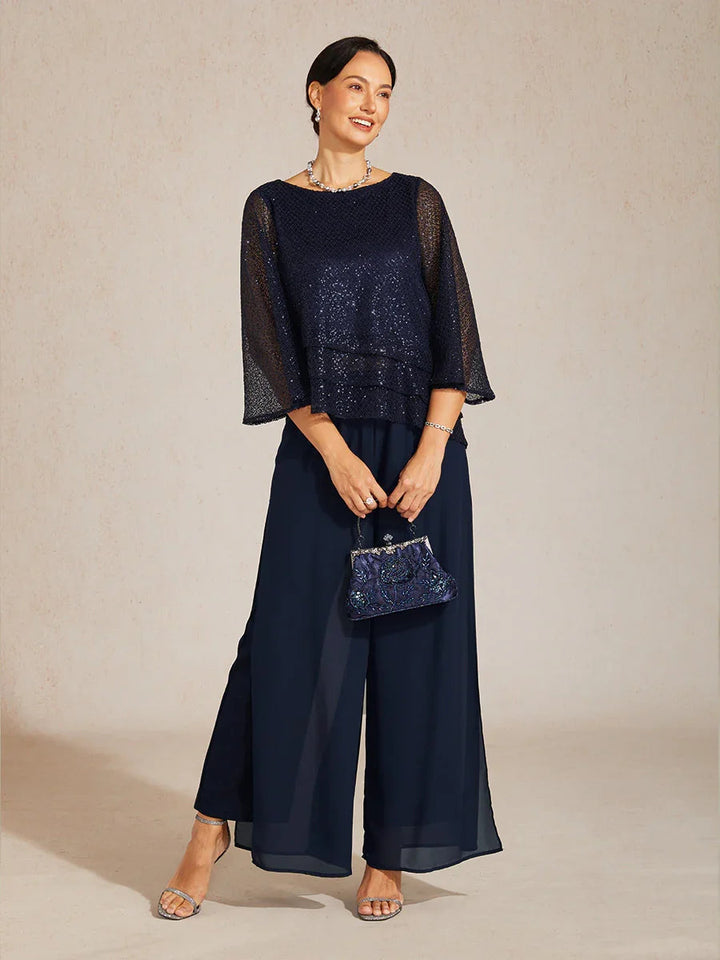 Ivorelle | Chiffon Split Leg Pantaloni
