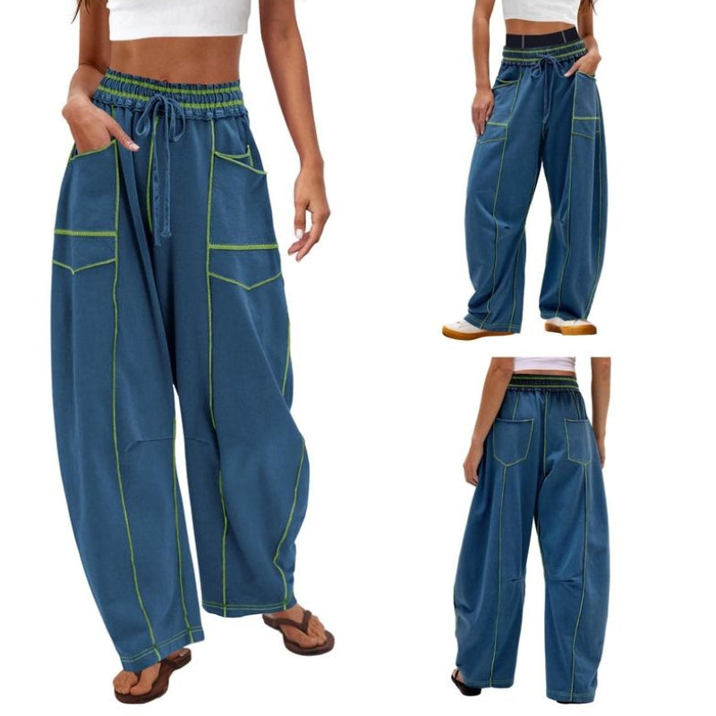 Brydie | Utility High Waist Gamba Larga Cargo Pantaloni
