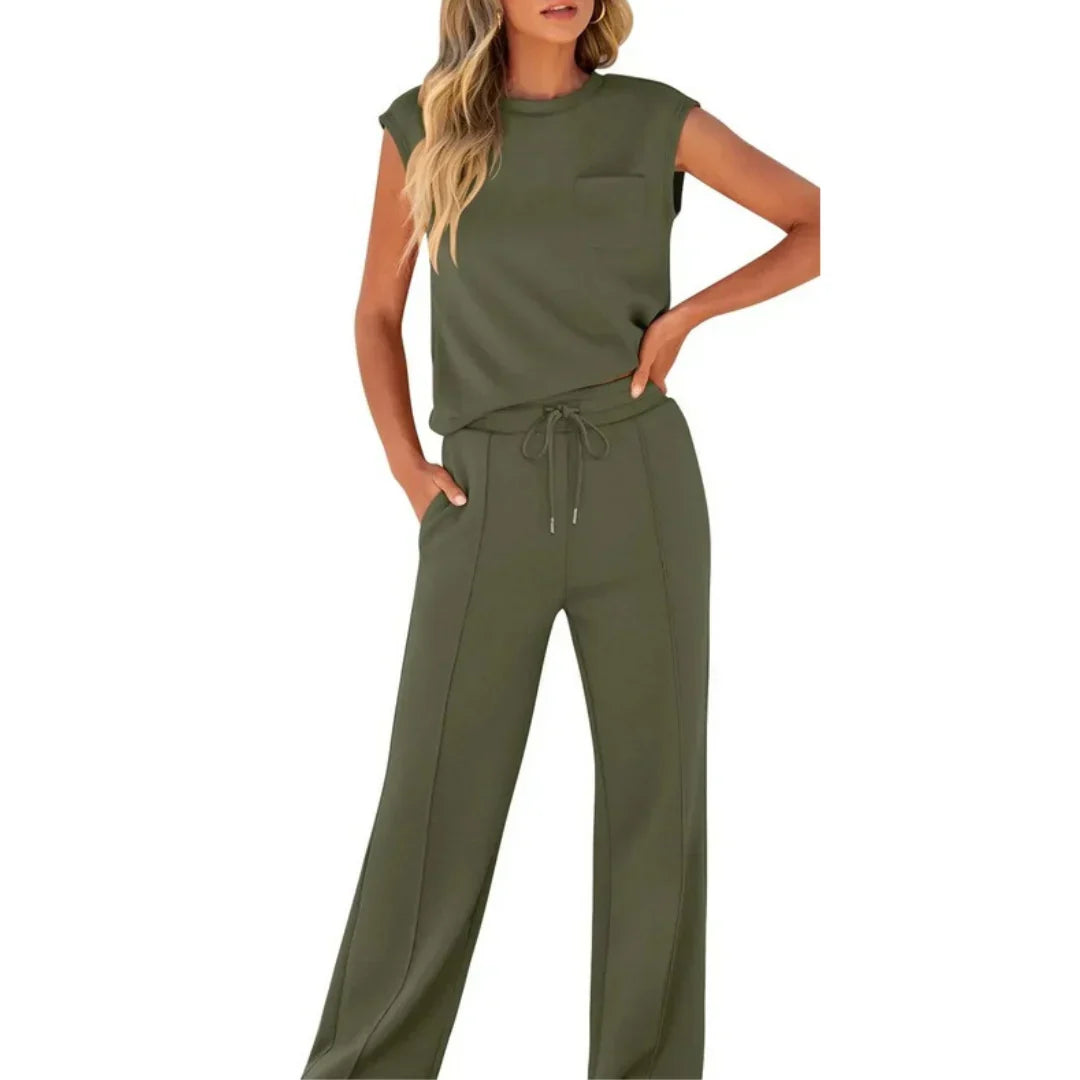 Pruella | Completo Due Pezzi Verde Militare