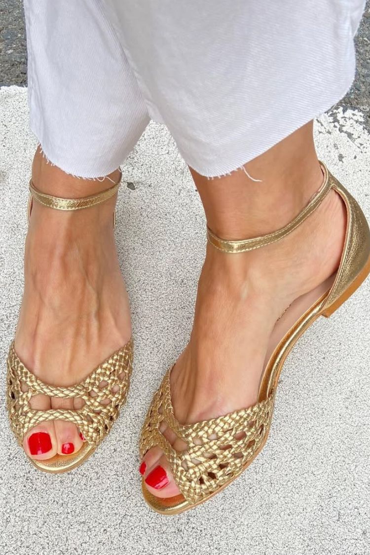 Bubs | Semplice Braided Oro Estate Sandali