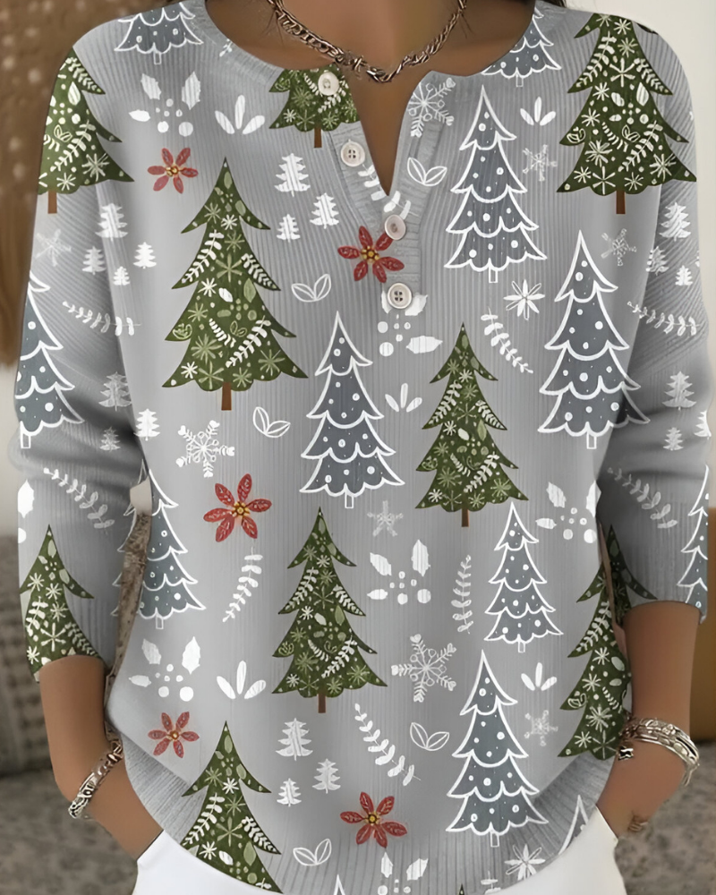 Joss | Festive Christmas Stampa Top