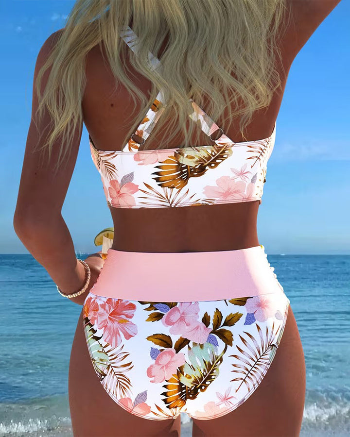 Jolina | Bikini Floreale a Contrasto