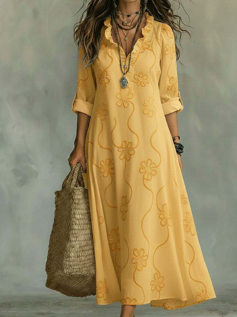 Boho Bloom Maxi Abito