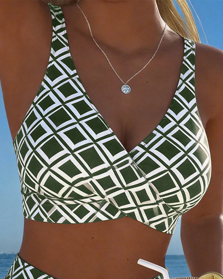 Naia | Diamond-Pattern Due Pezzi Bikini