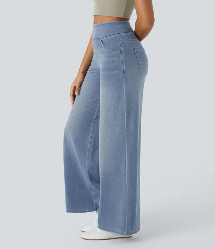 Tully | Elegante Gamba Larga Palazzo Pantaloni for Women