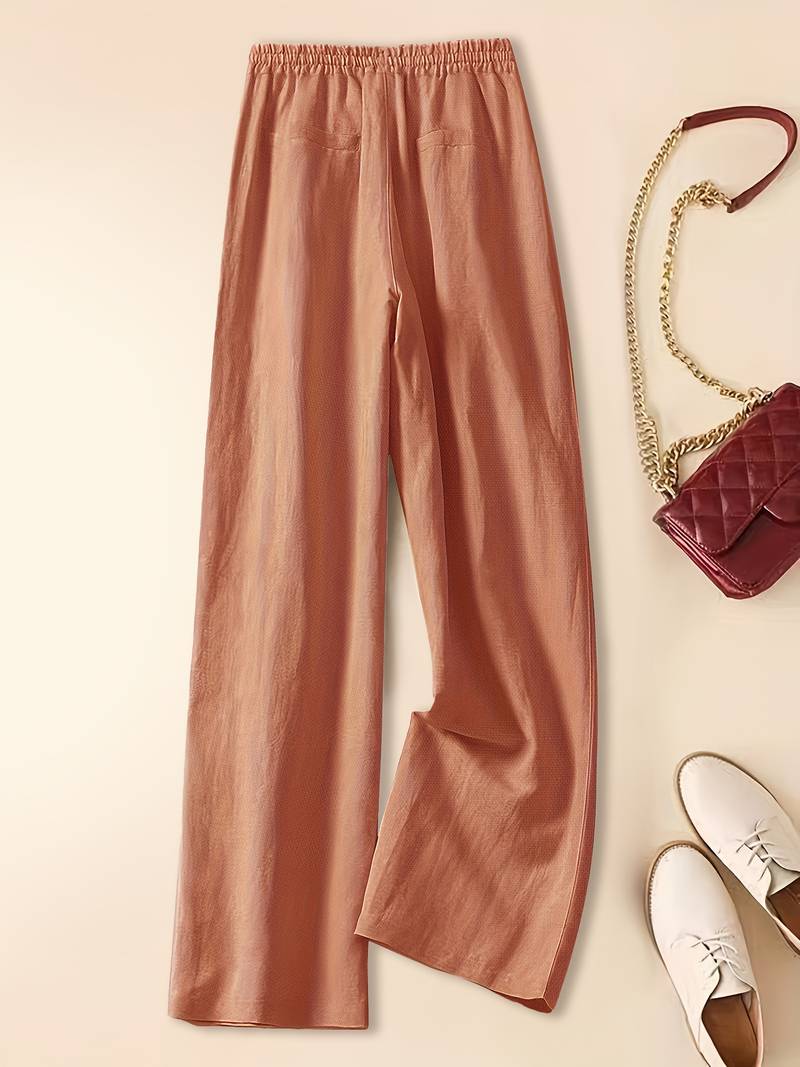 Therese | Easy Cropped Gamba Larga Drawstring Pantaloni