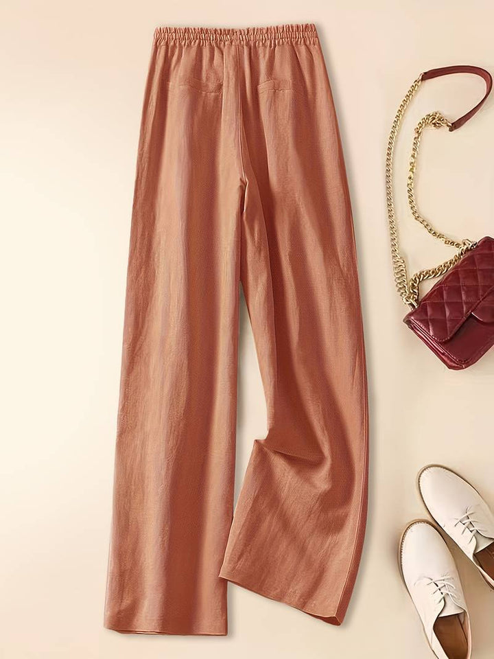 Therese | Easy Cropped Gamba Larga Drawstring Pantaloni