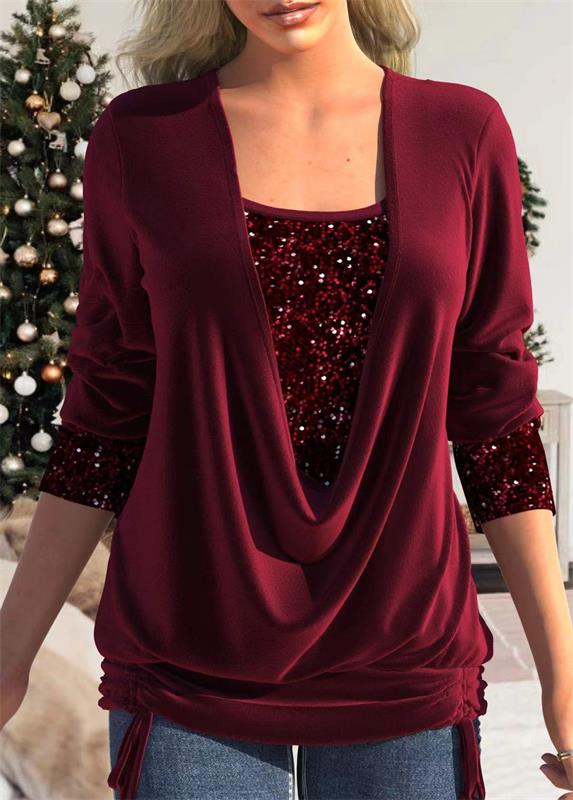 Illara | Paillettes Layer Twin Completo Camicetta