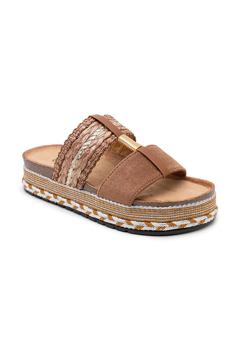 Quintessa | Cammello Wedge Sandalo