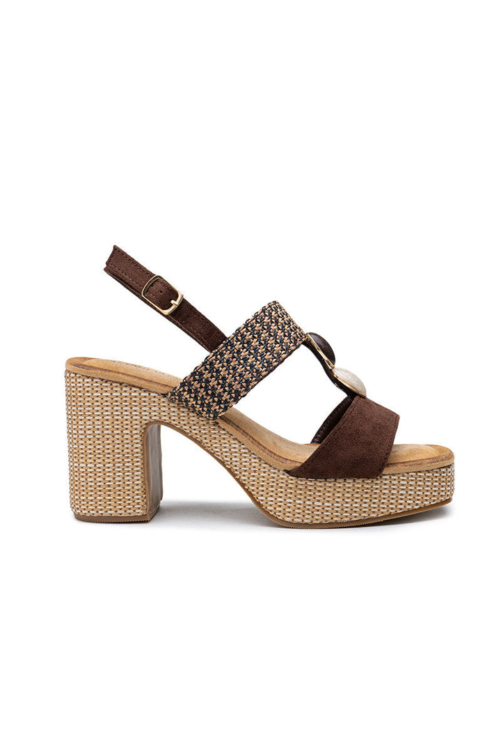 Hesper | Marrone Wedge Sandalo