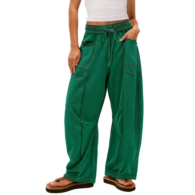 Brydie | Utility High Waist Gamba Larga Cargo Pantaloni