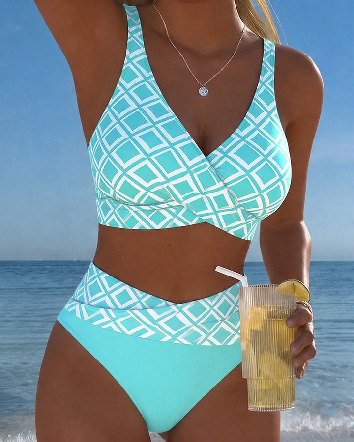 Naia | Diamond-Pattern Due Pezzi Bikini