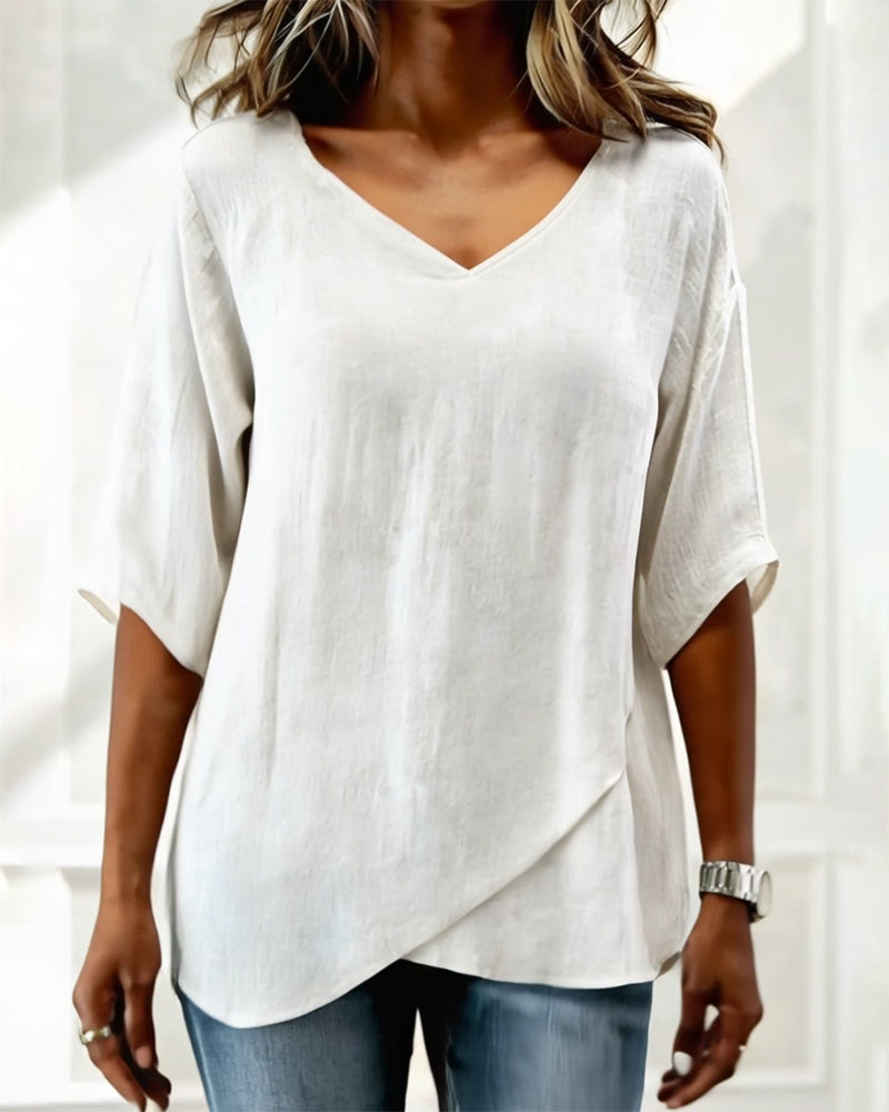 Donna | Irregular Scollo a V Top