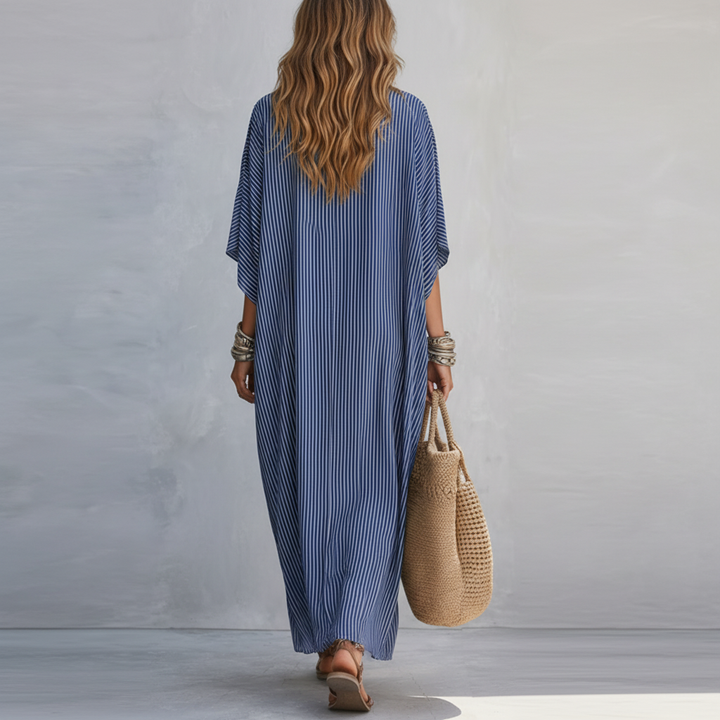 Nova | Pinstripe Maxi Abito