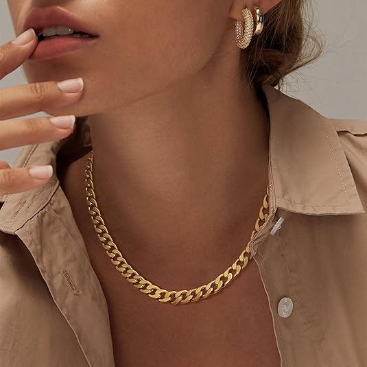 Collana chunky a maillons cubains