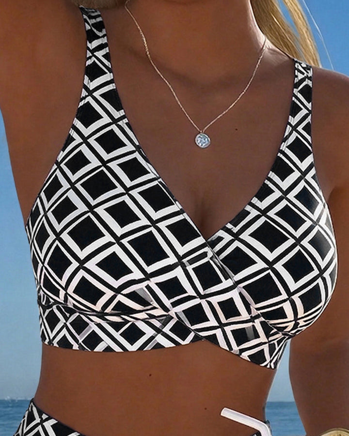 Naia | Diamond-Pattern Due Pezzi Bikini