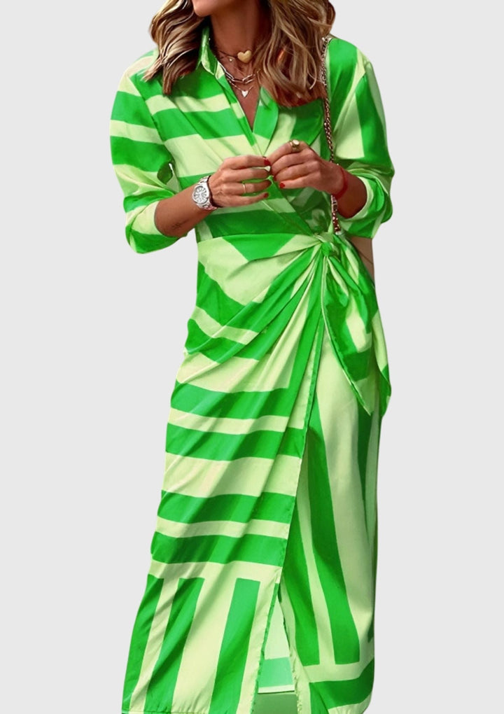 Everly | Elegante Wrap Abito With Stampa