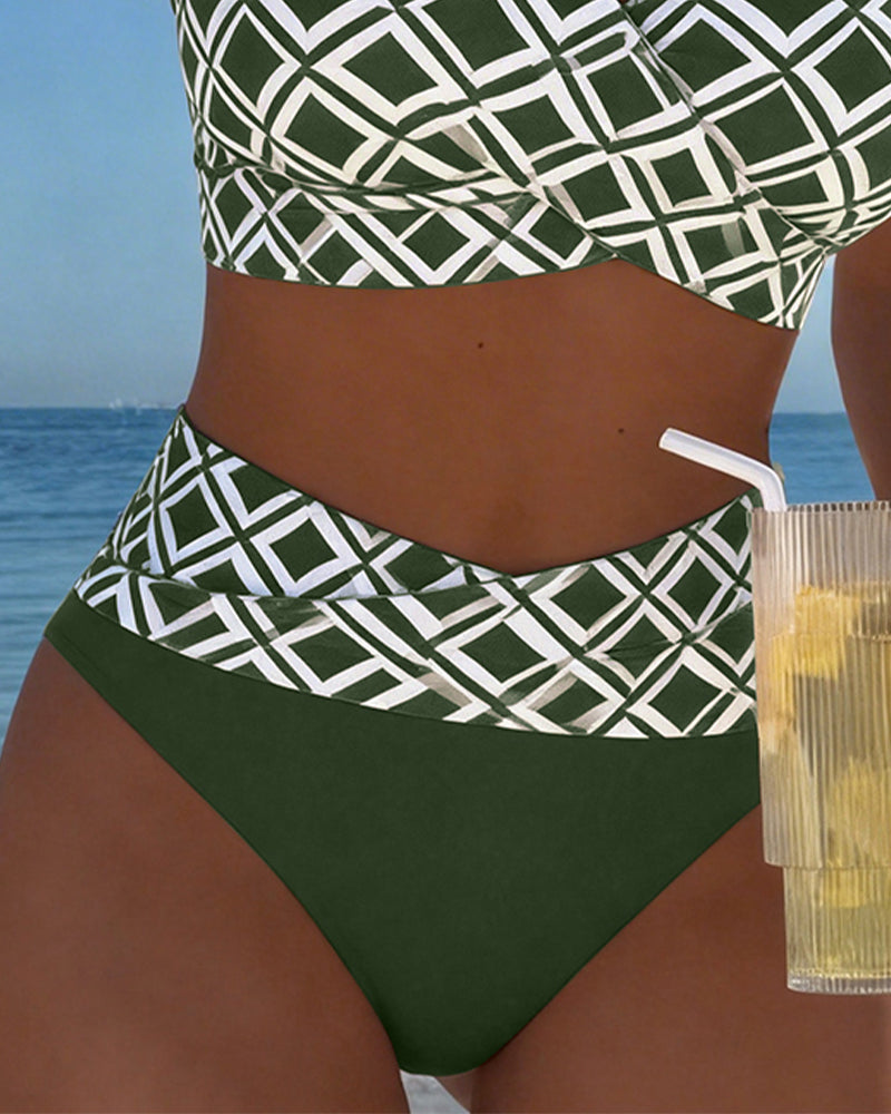 Naia | Diamond-Pattern Due Pezzi Bikini