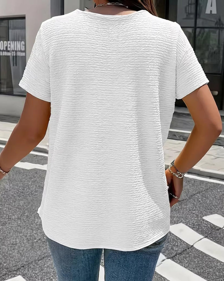Barbara | T-shirt con Colletto e Bottoni