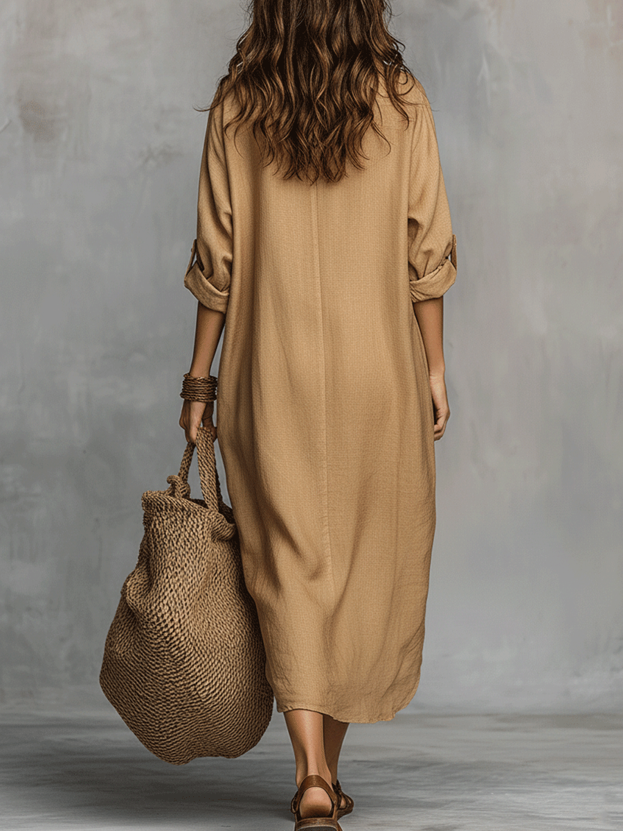 Greta | Casual Buttoned Maxi Abito