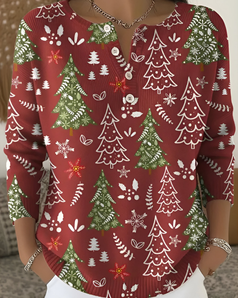 Joss | Festive Christmas Stampa Top