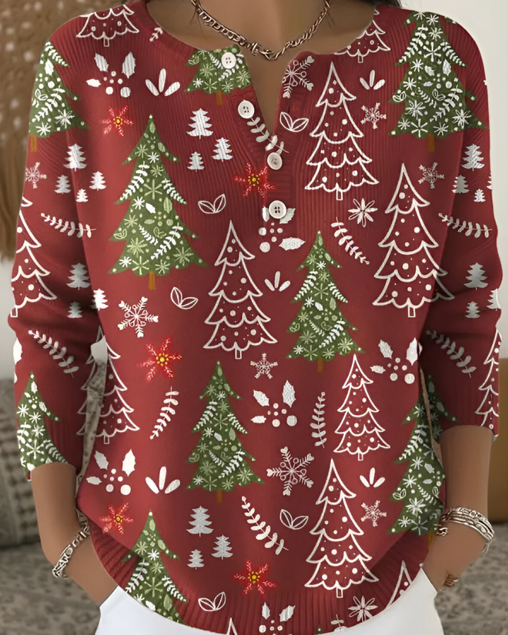 Joss | Festive Christmas Stampa Top