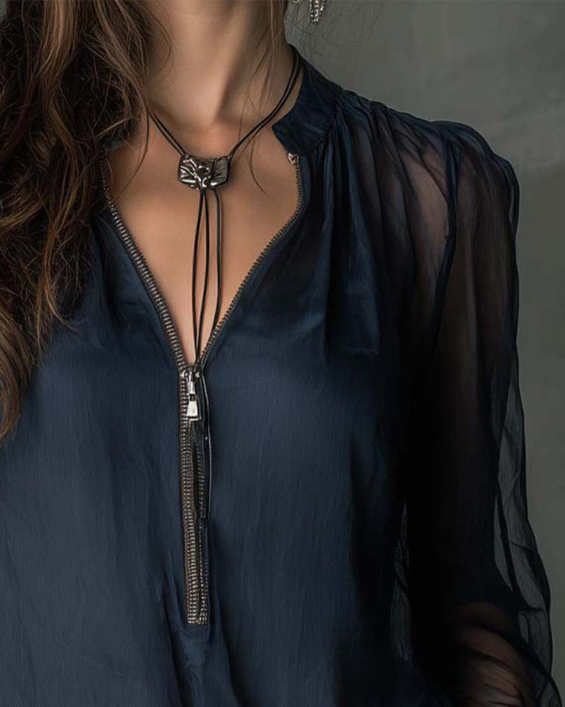 Helen | Half-Zip Maglia Camicetta