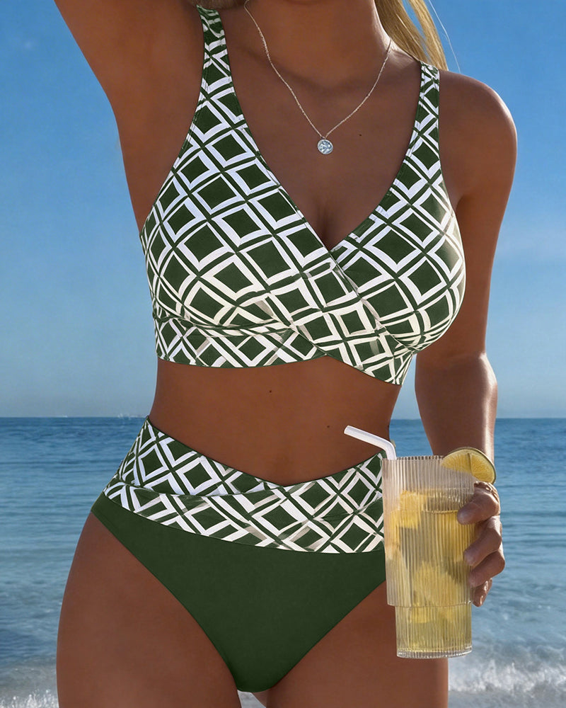 Naia | Diamond-Pattern Due Pezzi Bikini