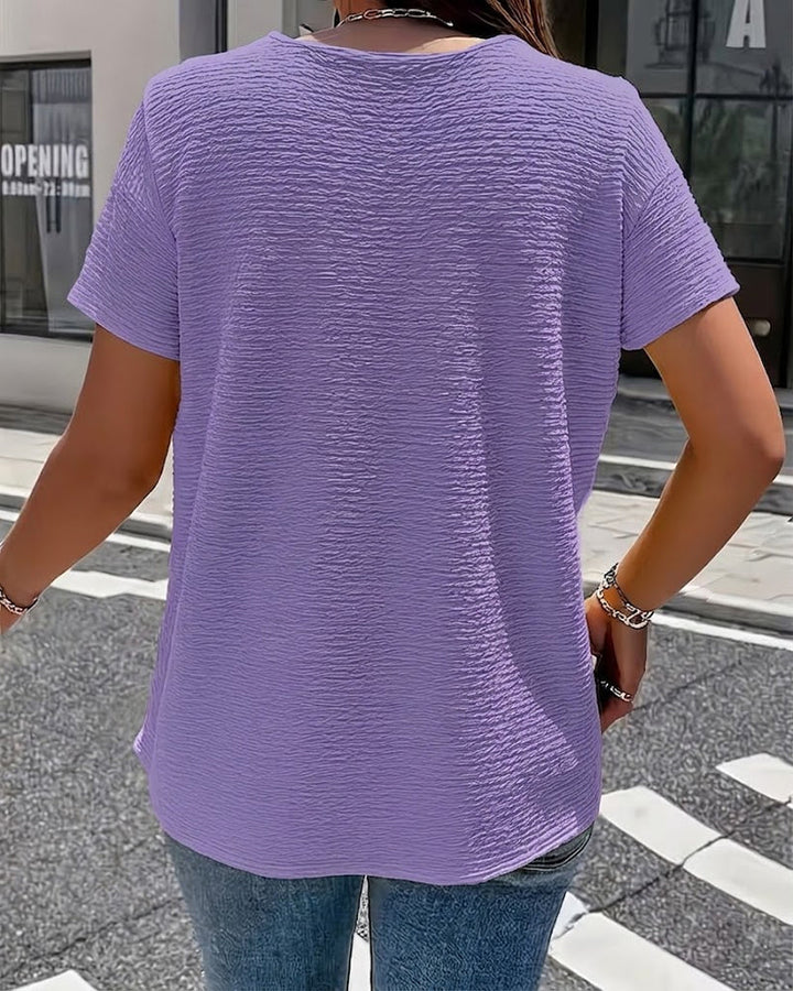 Barbara | T-shirt con Colletto e Bottoni