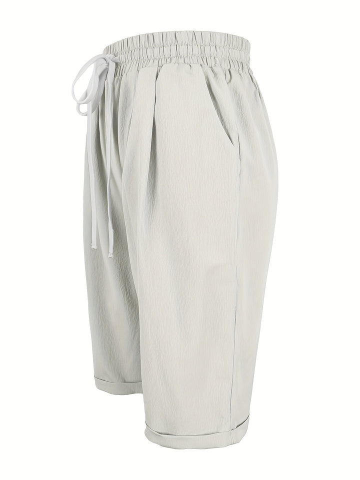Lesley | Cropped Capri Pantaloni with Turn Up Cuffs