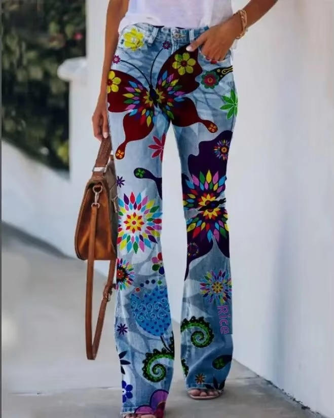 Briony | Embroidered Floreale Flare Jeans