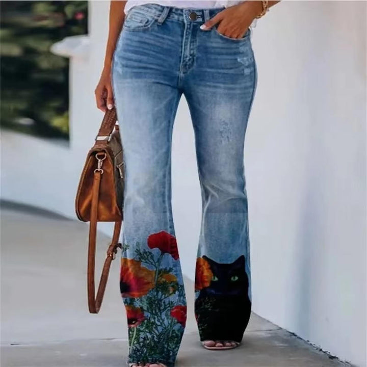 Briony | Embroidered Floreale Flare Jeans