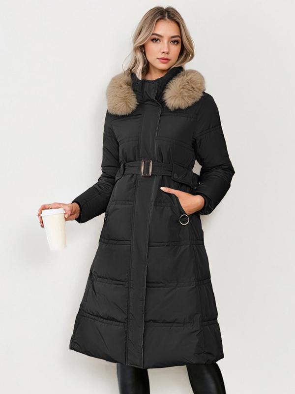 Leyla | Stylish Plush Cappotto with Waist Tie