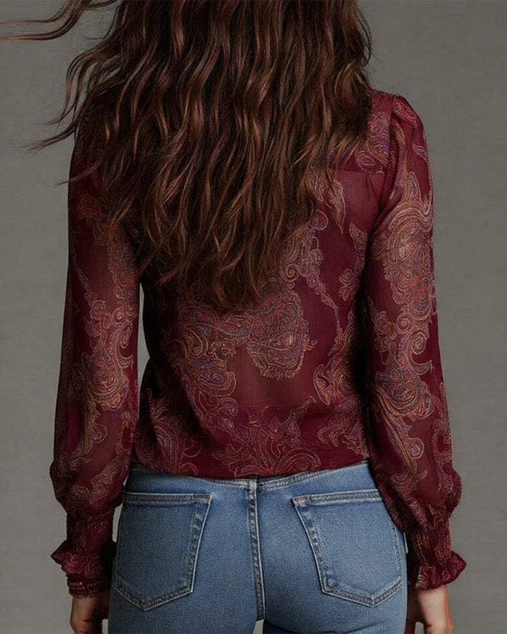 Demi | Zip Ruffled Retro Camicetta