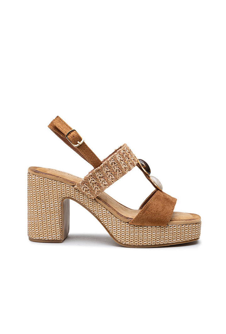 Cerys | Cammello Wedge Sandalo