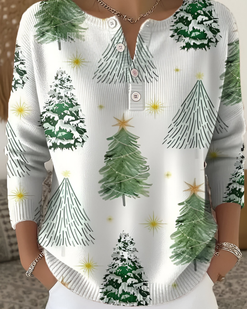 Joss | Festive Christmas Stampa Top