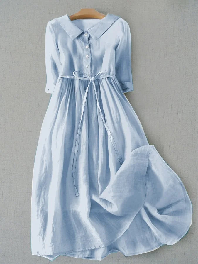 Lux | Elegante Half Sleeve Pizzo-Up Waist Abito
