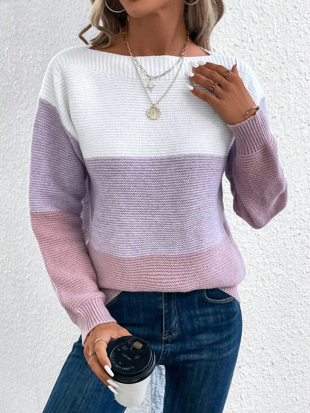 Iris | Three-Colour Patchwork Maglione