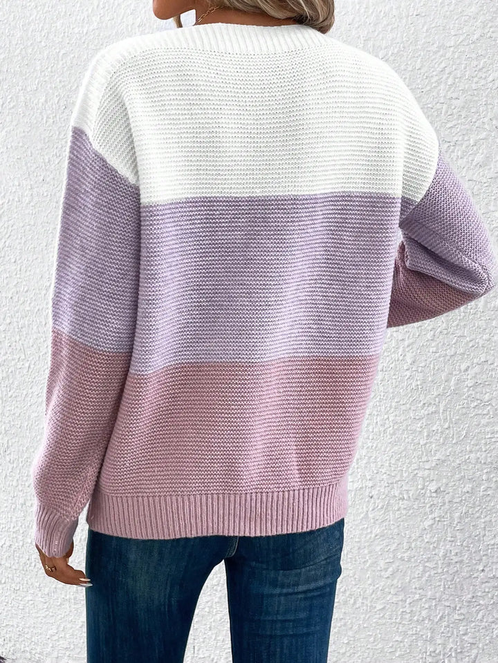 Iris | Three-Colour Patchwork Maglione
