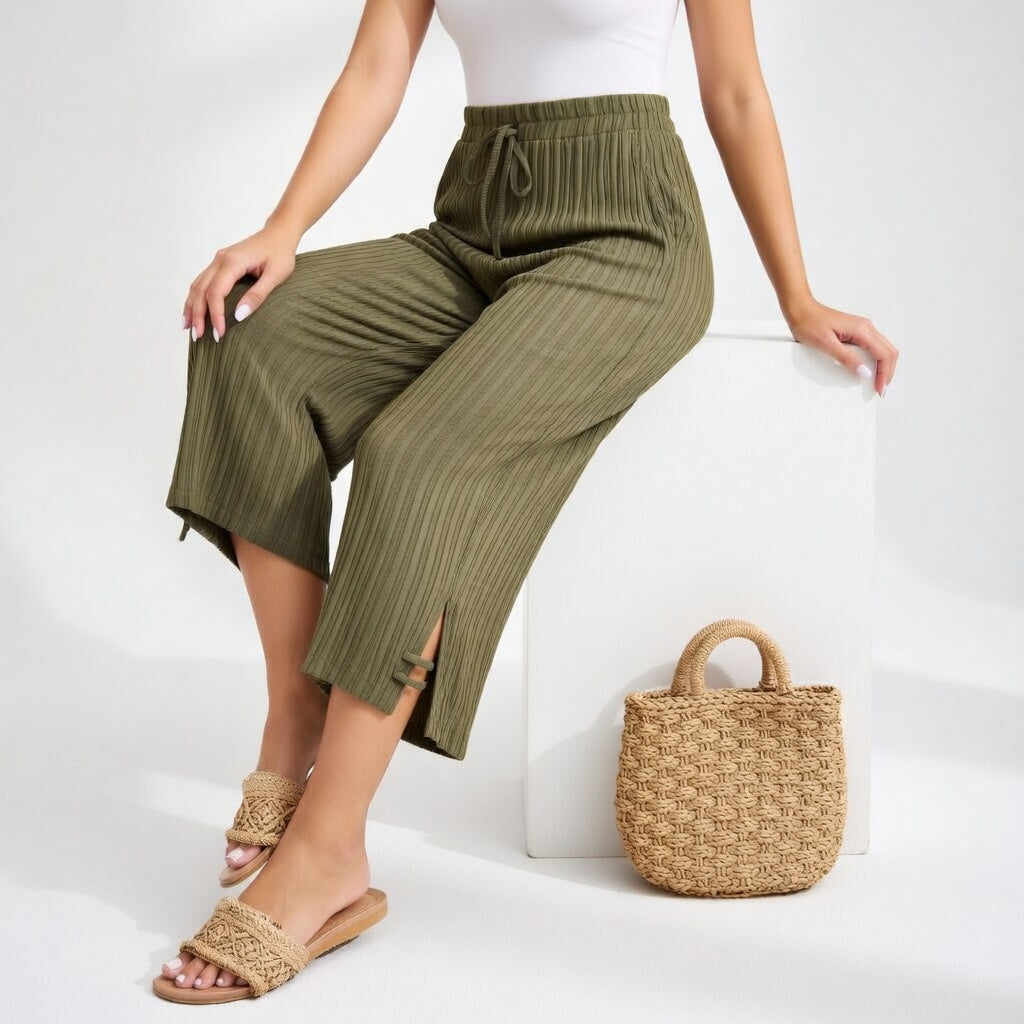 Sunday | Semplice Flowy Estate Pantaloni with Elastic Waist