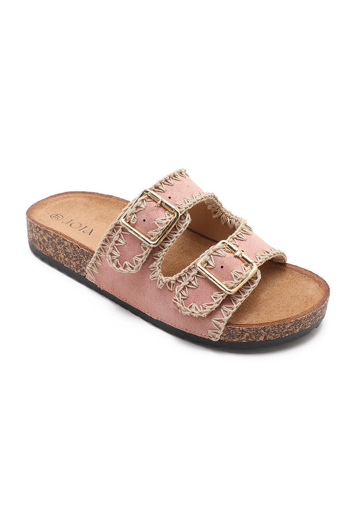 Xanthe | Rosa Wedge Sandalo