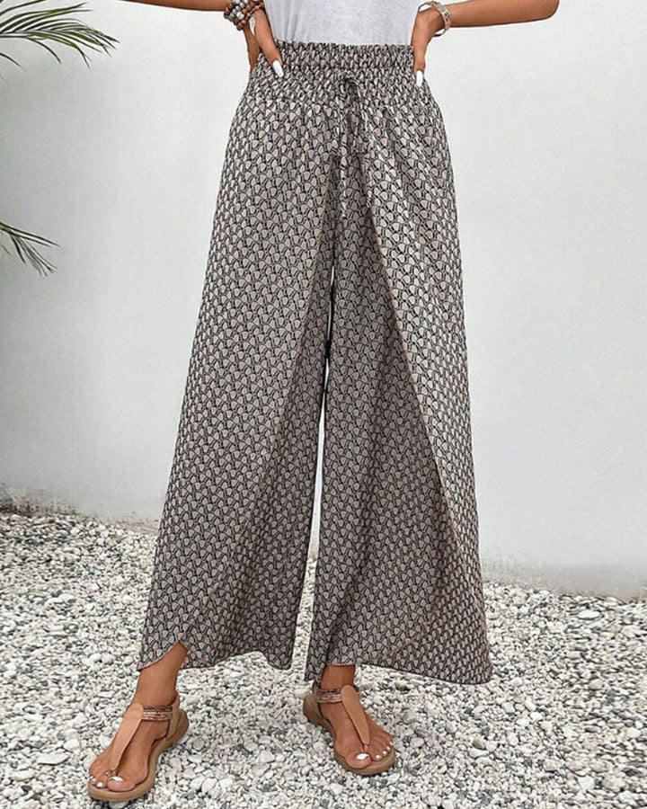 Eadie | Stampato Rilassato Gamba Larga Palazzo Pantaloni