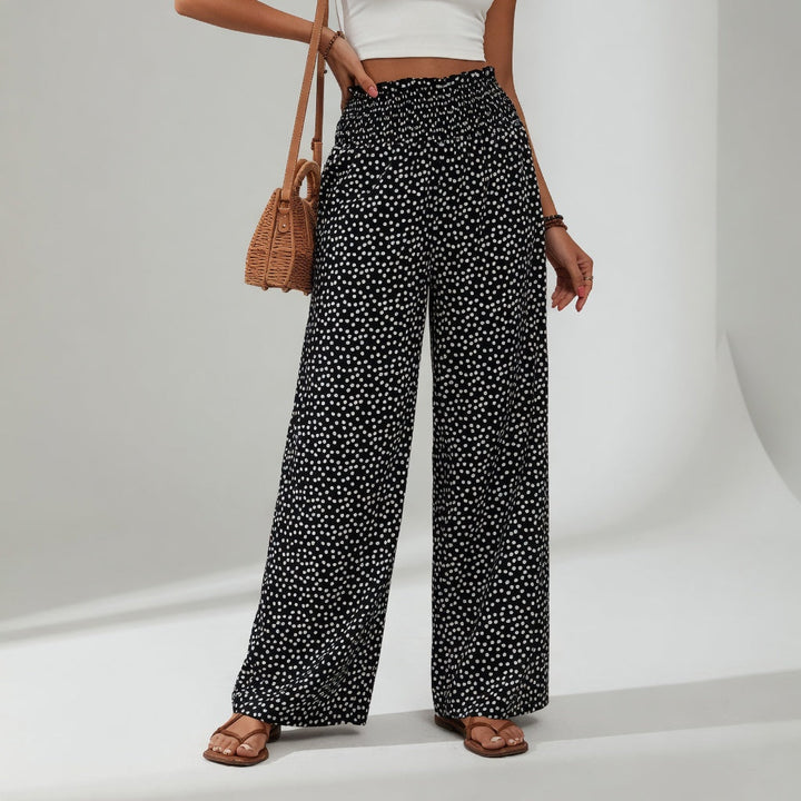 Bindi | Elegante Stampato Gamba Larga Pantaloni for Women