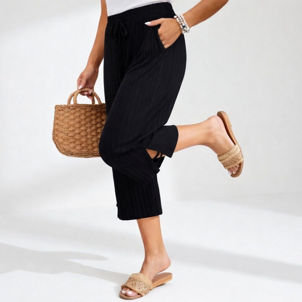 Sunday | Semplice Flowy Estate Pantaloni with Elastic Waist