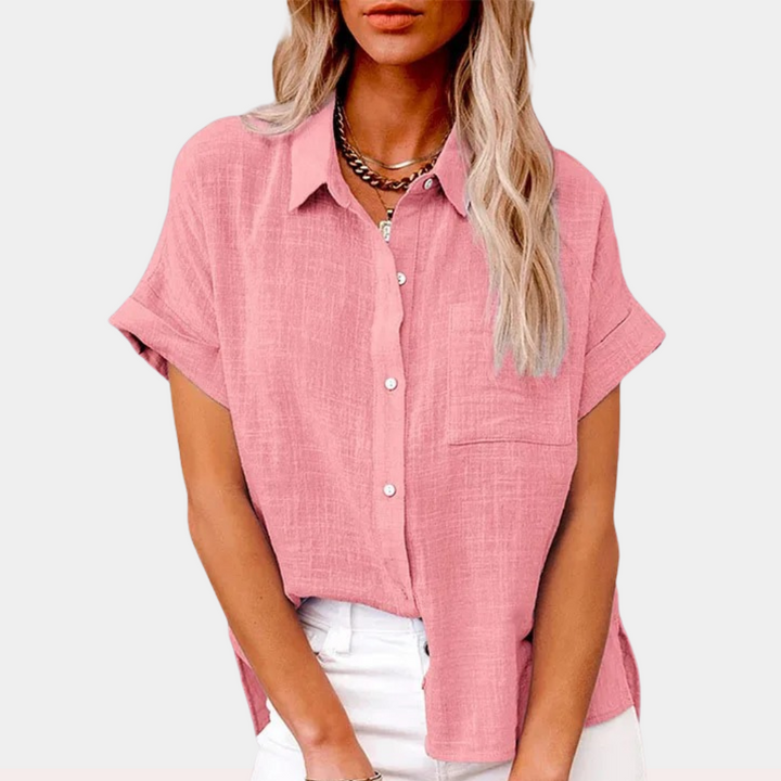 Nora | Rilassato Button-Front Camicetta