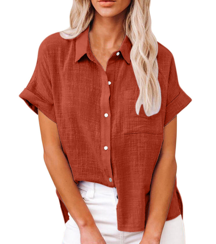 Nora | Rilassato Button-Front Camicetta