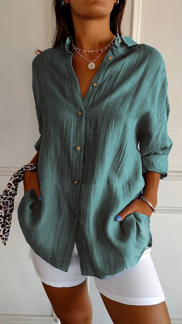 Hazel | Pleated Flowing Camicetta