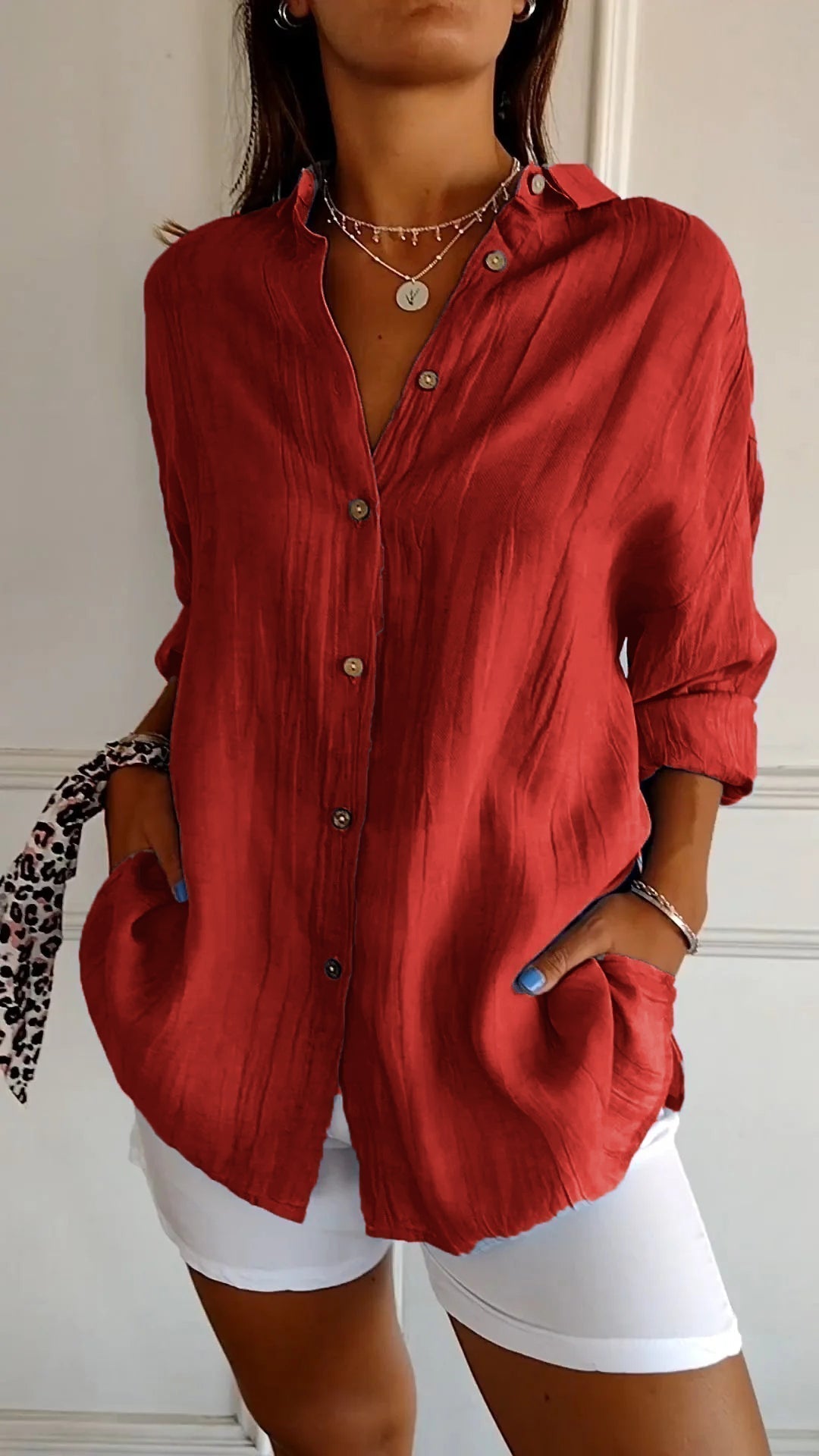 Hazel | Pleated Flowing Camicetta